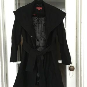 Merona funnel neck wrap coat